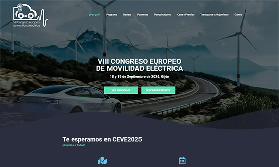Portfolio diseño web IMEDIA Comunicación_Congreso Europeo de Movilidad Eléctrica - CEVE
